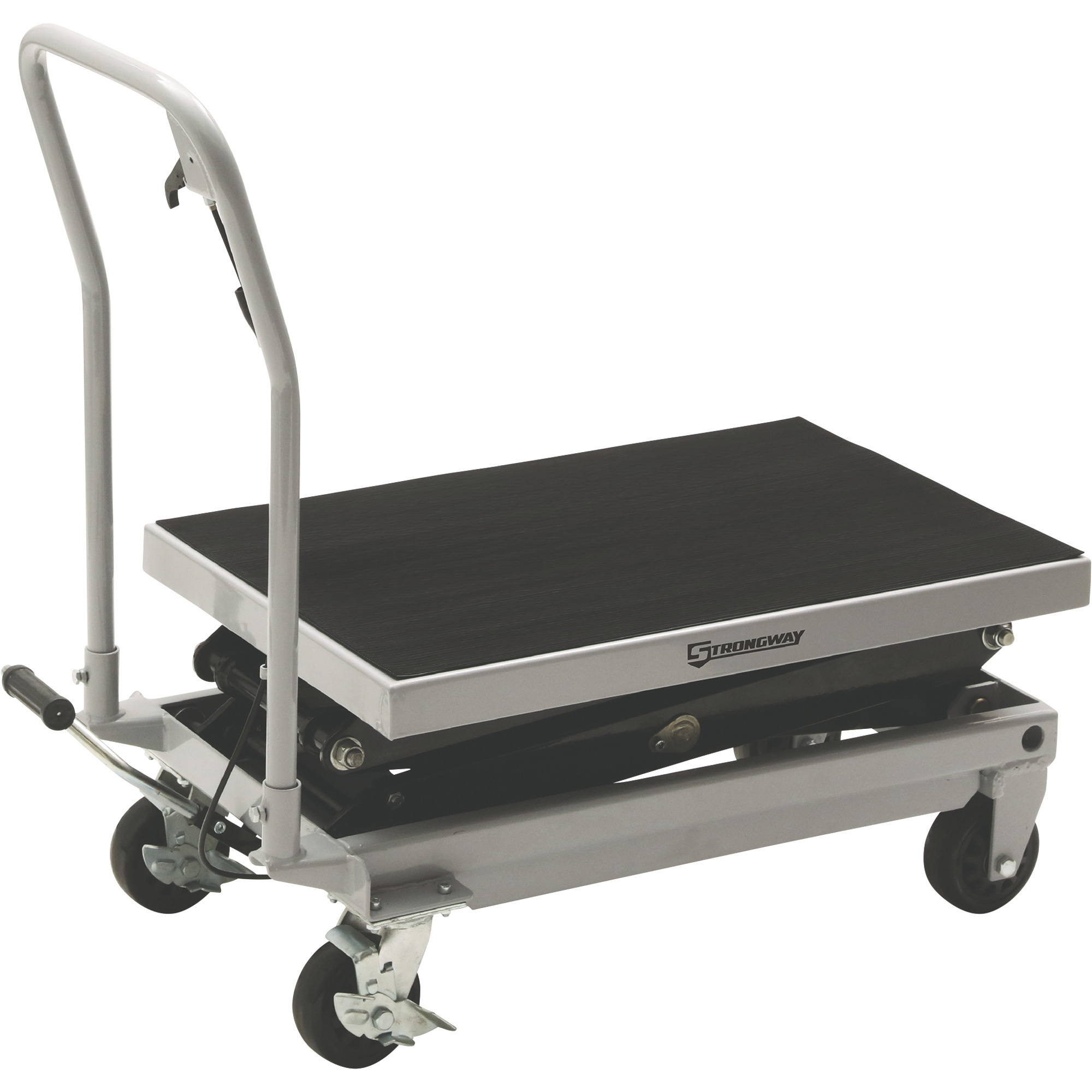 Strongway 2-Speed Hydraulic Rapid Lift XT Table Cart, 1000-Lb. Capacity, 54-1/4in. Lift
